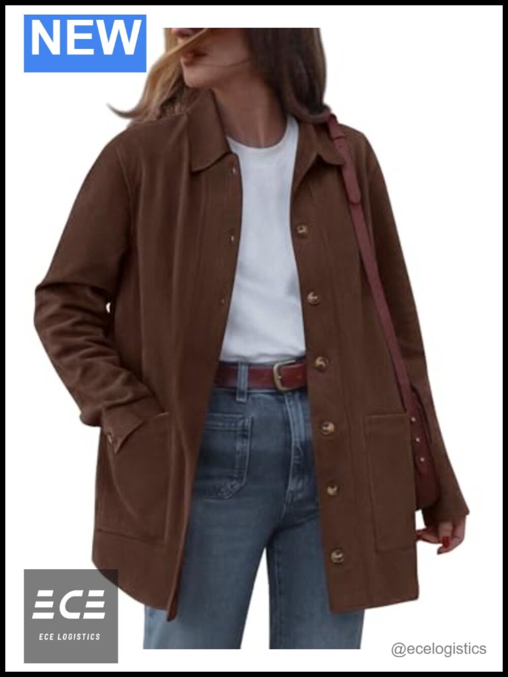 Faux Suede Jacket Women Lightweight Button Down Fall Winter Coat
